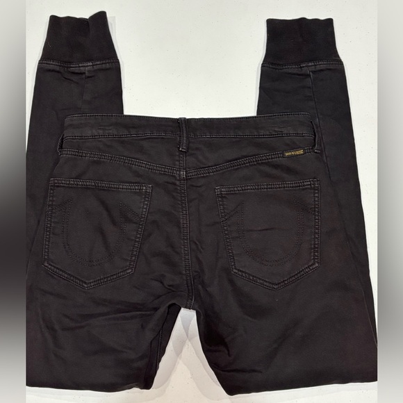 True Religion Men's Black Jean Joggers, Size 29 - Picture 7 of 7